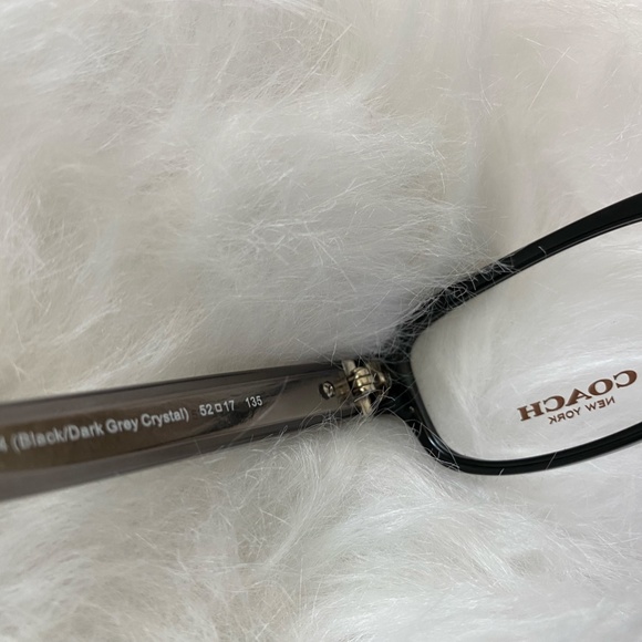 New Coach Eyeglasses Frames 6083 5354 Black Grey Rectangular Full Rim 52-17-135 - Picture 4 of 8